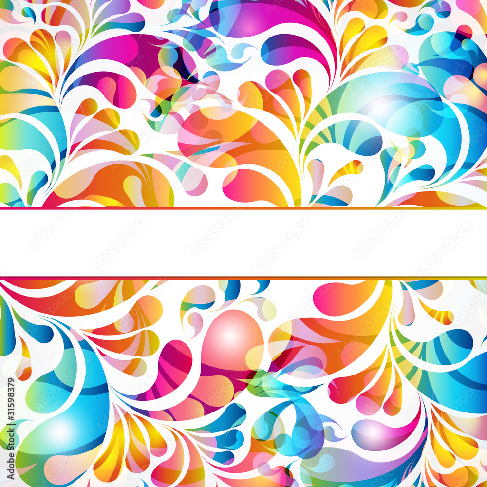 Aufkleber abstract background with bright teardrop-shaped arches.