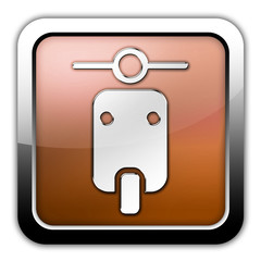 Bronze Glossy Square Icon 