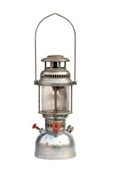 vintage kerosene lamp isolated