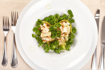 Chicken salad with avocado