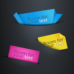 set of labels in the pockets