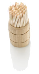 one barrel of toothpicks isolated
