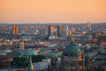 berlin aerial image - obrazy, fototapety, plakaty