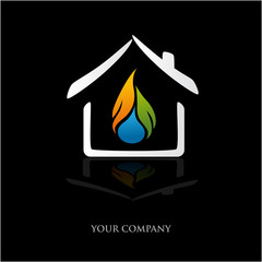 logo entreprise, logo plombier, énergies