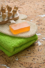 outfit for bathing on cork wood