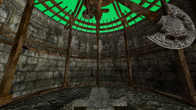 Pit and Pendulum Green Screen background