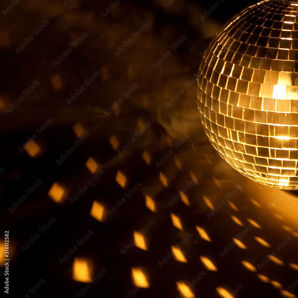 Wall mural disco ball