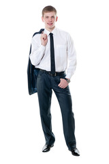 The young businessman in a suit