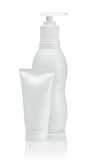 plastic tube with bottle