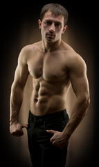Fototapeta na wymiar portrait of muscular men