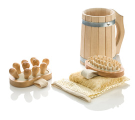 set for bathing isolated