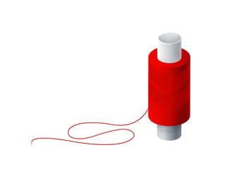 bobbin thread on a white background