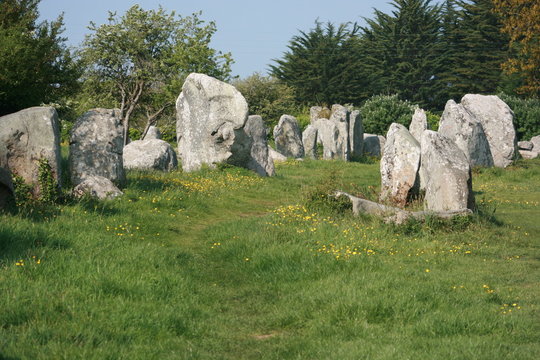 Alignements de menhirs de Kerzerho &agrave; Erdeven (Morbihan)