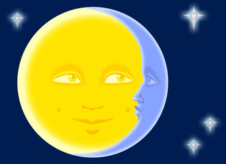 Солнце, Луна и Звезды