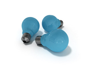 lightbulbs blue