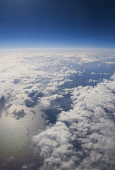 Fototapeta na wymiar Wysoka widoku wysokość powierzchni Ziemi, nad morzem.