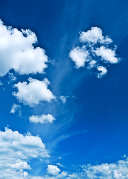 sparce clouds on blue heaven