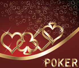 Poker banner, vector illustration