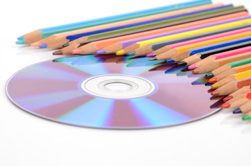 color pencil and DVD