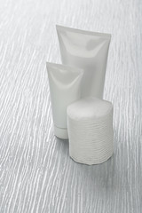 tubes with cotton pads