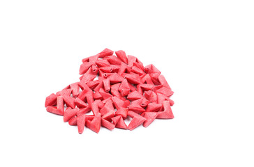 Fold the red paper heart represents love.