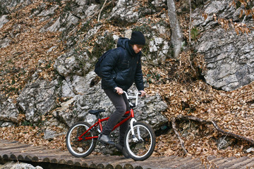 boy on bicycle