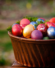 Ostern Ostereier im Korb 2