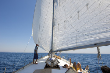 man on a sailing boat