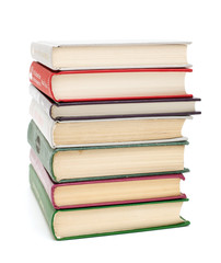 stack of used books