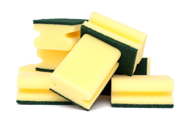 yellow and green sponges