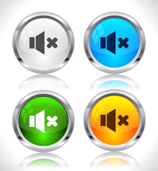 Metal web buttons. Vector eps10.