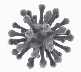 isolated microscopic image of virus