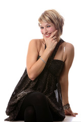 Jeune fille s&ucirc;re d'elle