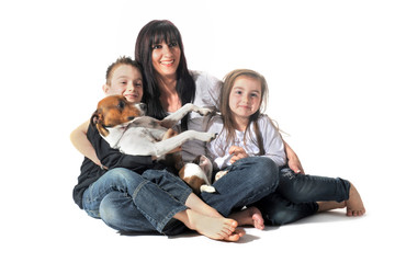 famille jack russel terrier