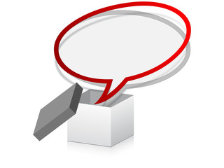 open box with chat icon