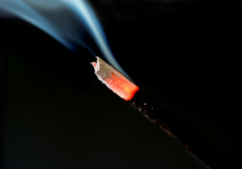 Incense on black