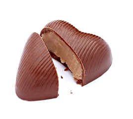 chocolate heart love dessert pieces sweet food
