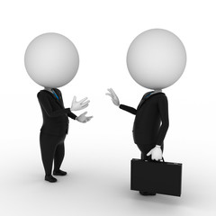 3d rendered illustration of two business guys