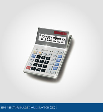 eps Vector image:calculator (3d) 1