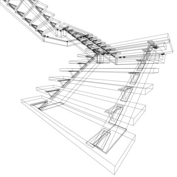 abstract sketch of stairs