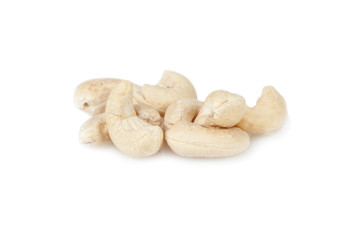 cashew nuts. Isolated on white background.