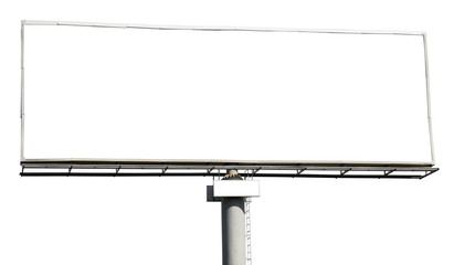 Blank billboard isolated on white background - 31628354