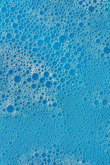 Soap bubbles macro with blue background - 31629557