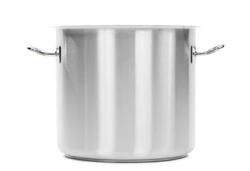 Fotobehang metal cooker pot isolated © Kadmy