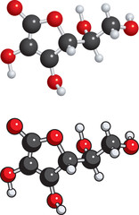 Ascorbic acid (vitamin-c) molecule