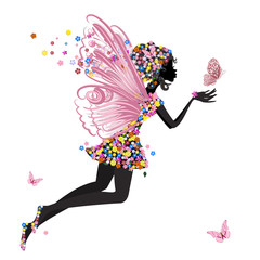 Flower Fairy with butterfly