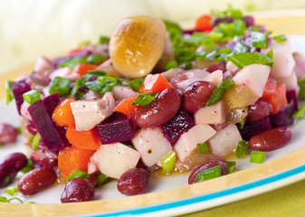 Salad with bolied beet