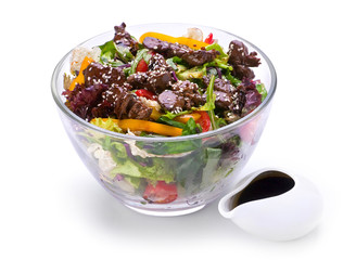 Warm salad with chicken liver