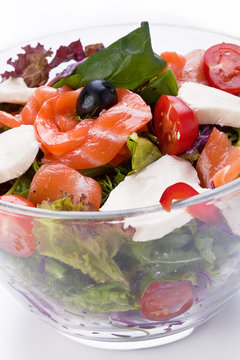 Salad with red fish