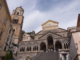 The Duomo or cathedral in Amalfi in Campania,Southern Italy